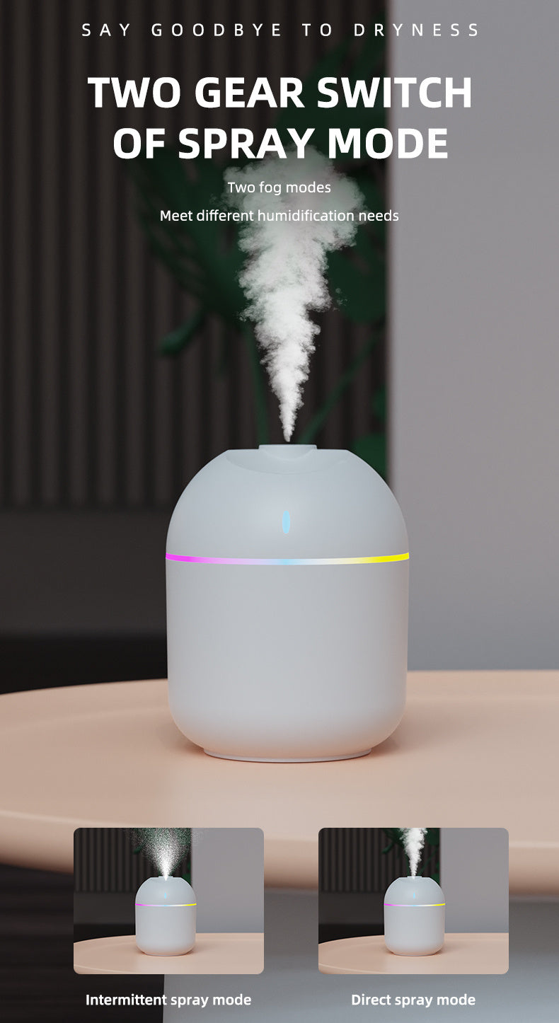 270ml Cool Mist Air Humidifier – Aroma Diffuser with LED Night Light