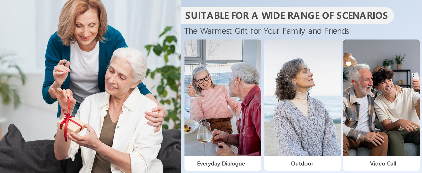 Wireless Mini Hearing Aid – Noise-Cancelling with HD Display
