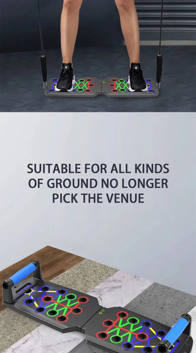 Foldable Push-Up Board Set – Multifunctional Fitness Trainer