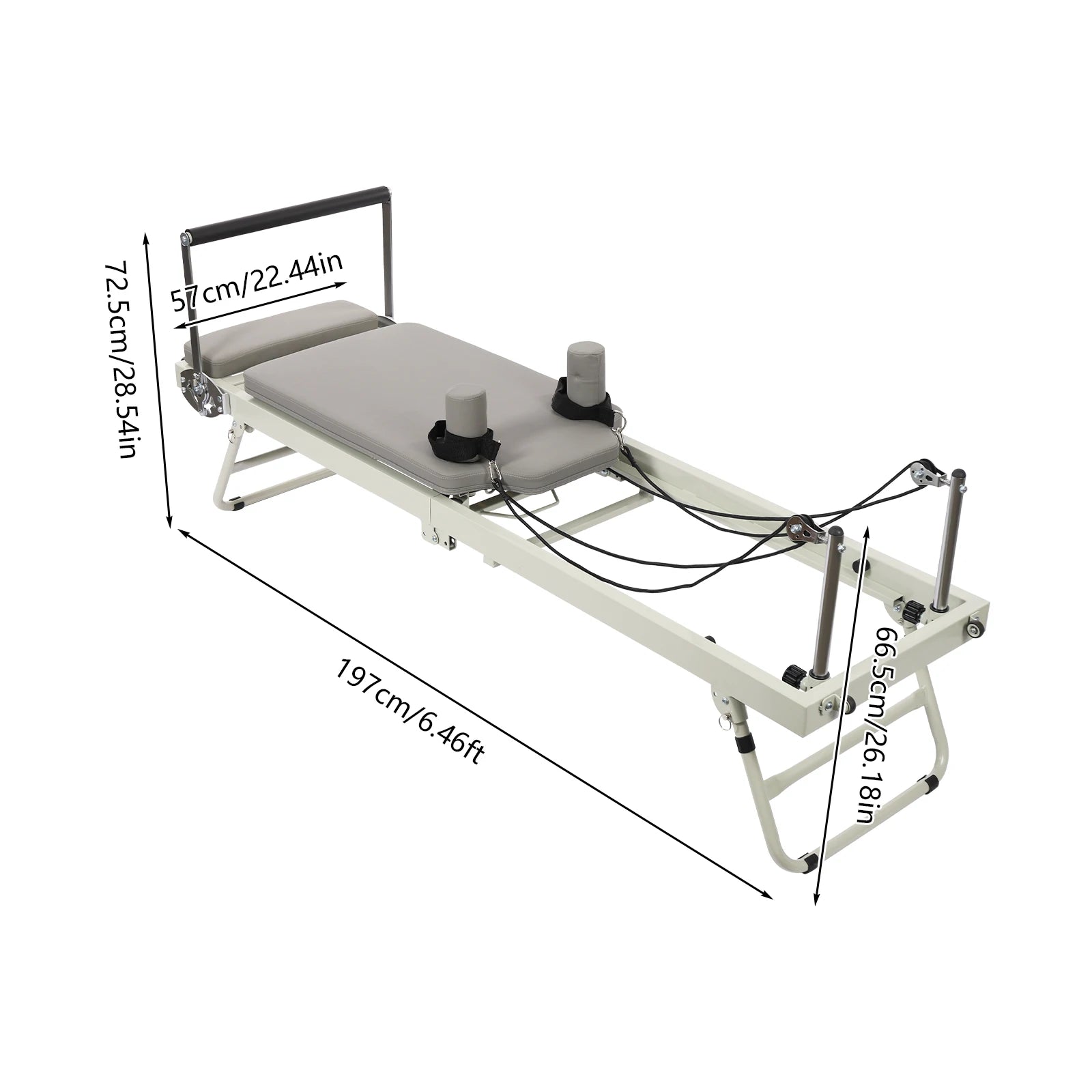 Foldable Steel Pilates Reformer Machine – Home & Office Fitness
