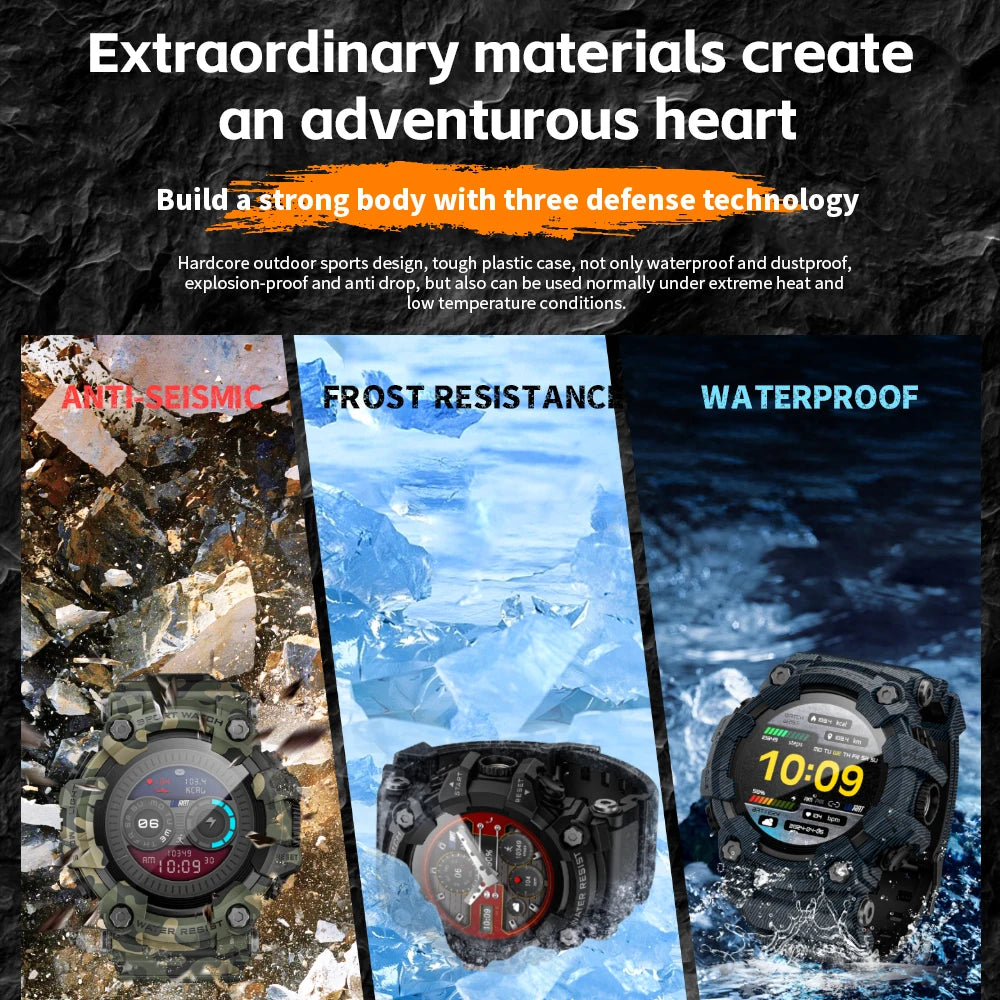 ATTACK-GT Sport Smartwatch – Waterproof Bluetooth & Fitness Tracker
