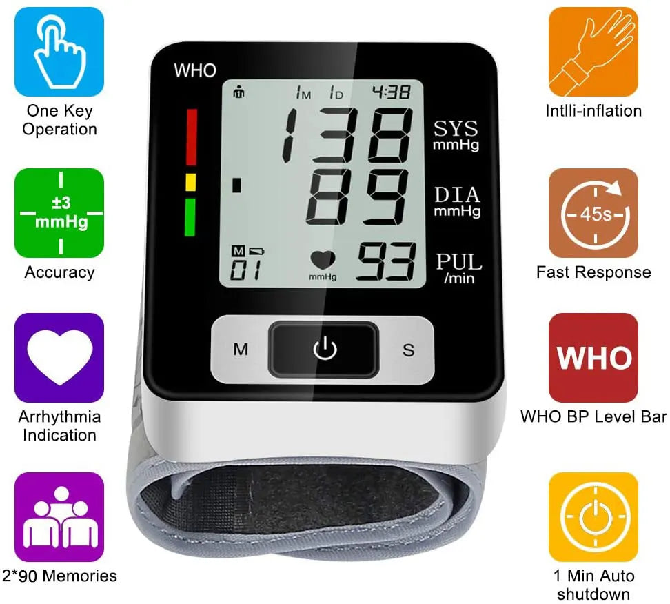 Digital Wrist Blood Pressure Monitor – High Accuracy