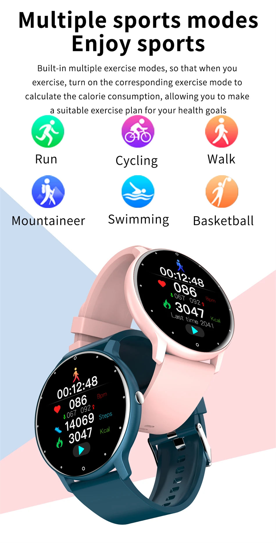 ZL02 Smart Watch – Full Touch Screen & Bluetooth 5.2
