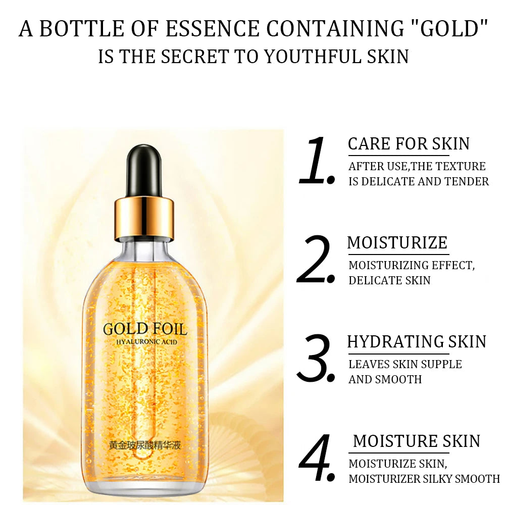 24K Gold Hyaluronic Acid Face Serum – Anti-Aging & Whitening 100ml