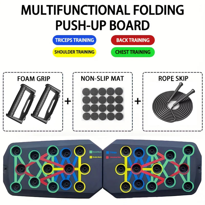 Foldable Push-Up Board Set – Multifunctional Fitness Trainer