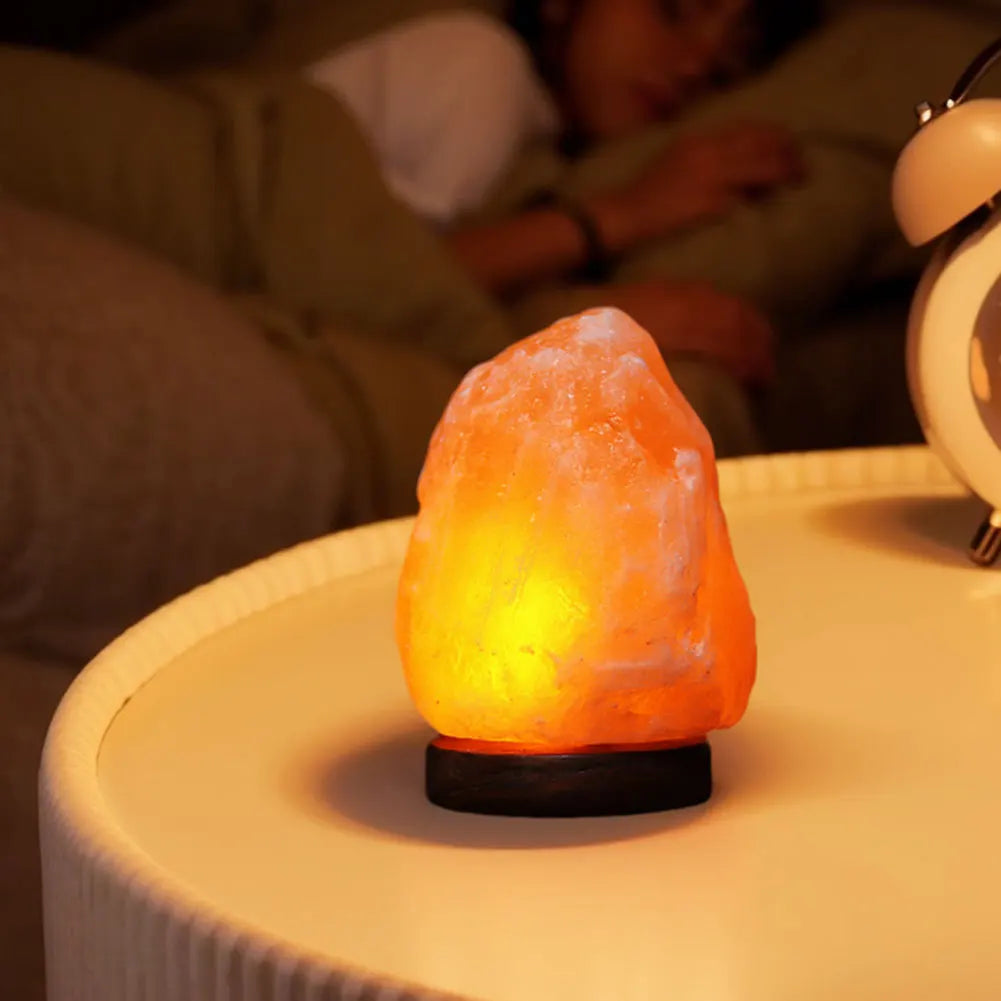 Himalayan Salt Lamp – LED Crystal Night Light