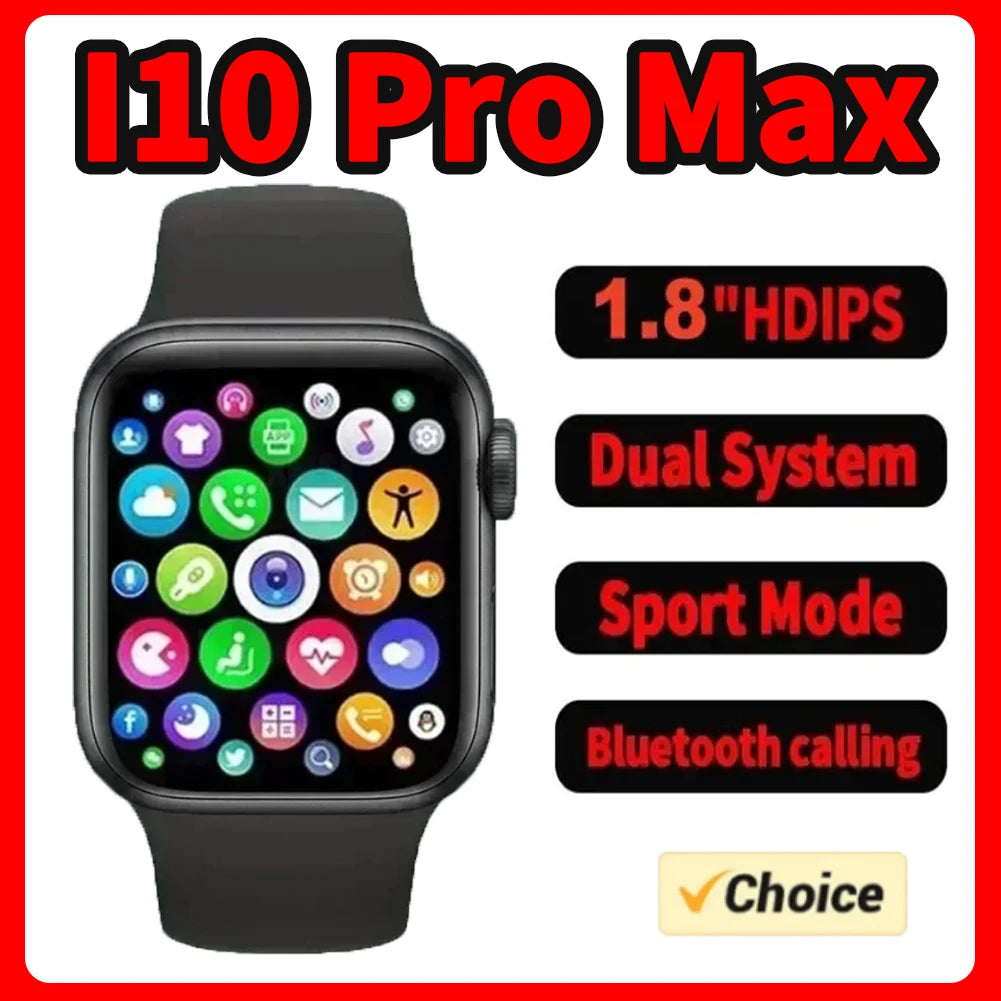 I10 Pro Max Smart Watch – Metal Strap & Fitness Tracker