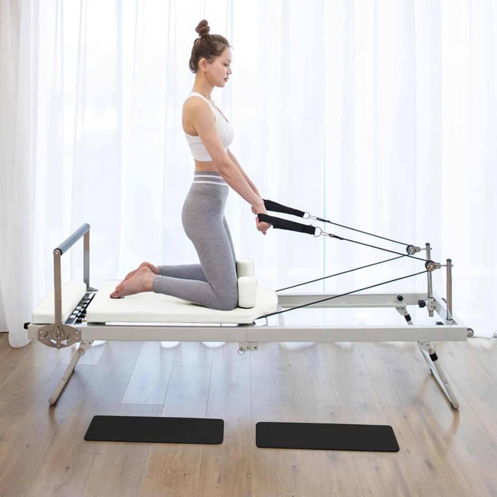 77.5" Pilates Reformer Machine – Alloy Spring Resistance