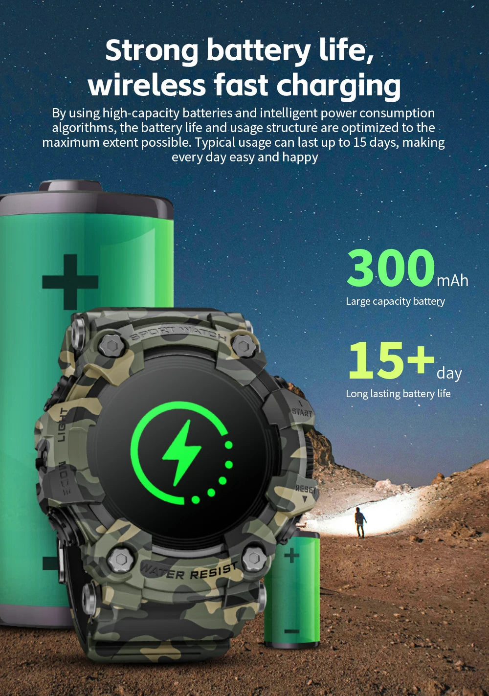 ATTACK-GT Sport Smartwatch – Waterproof Bluetooth & Fitness Tracker