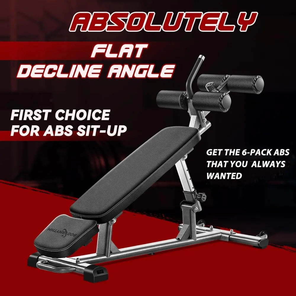 Professional Adjustable Sit-Up & Weight Bench – Flat, Incline & Decline