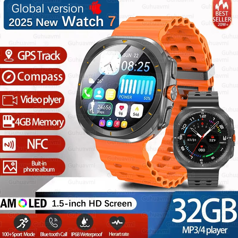 DT Watch 7 Ultra Smartwatch – 32GB, Video, GPS & Fitness Tracker