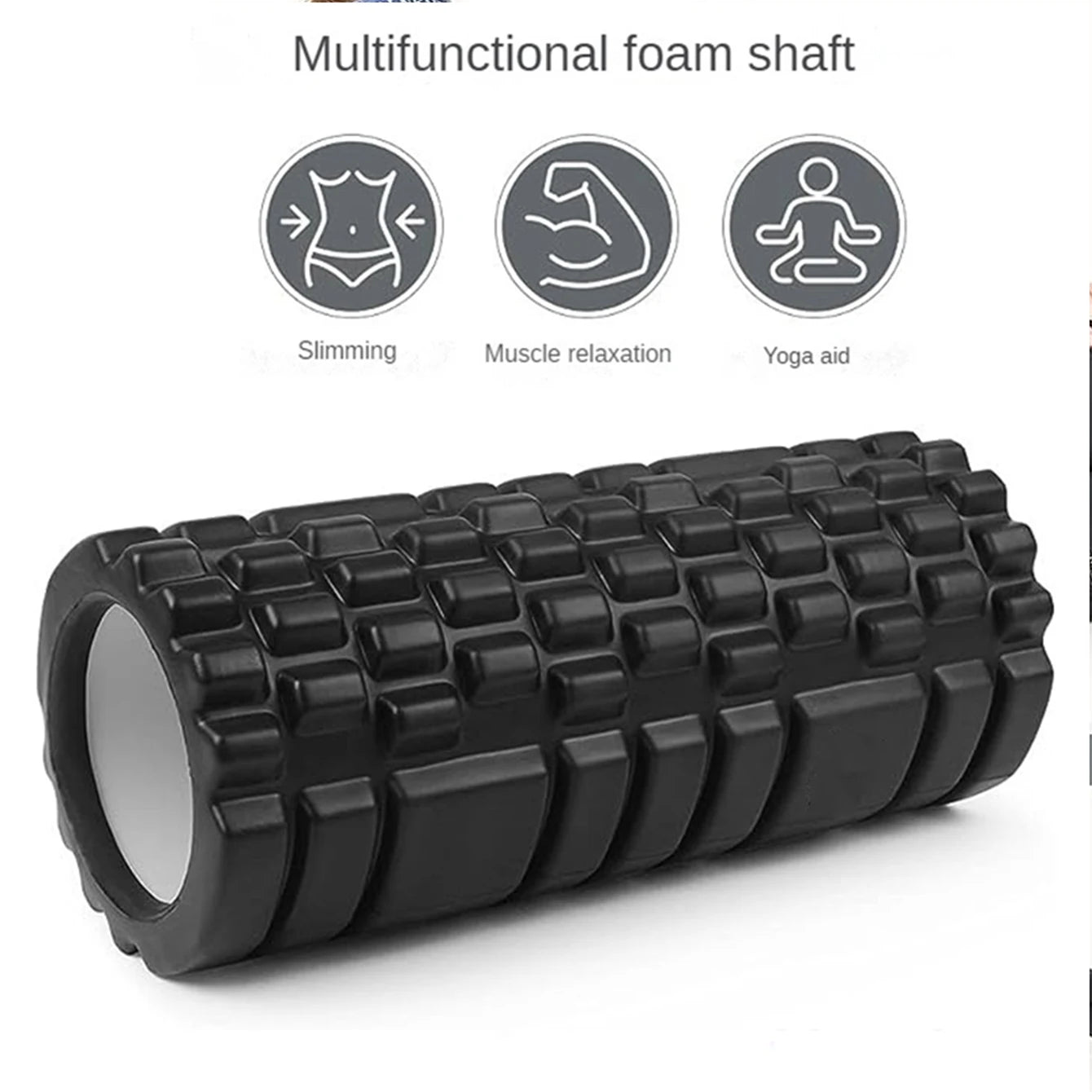 33cm Yoga Foam Roller – Muscle & Back Massage Grid
