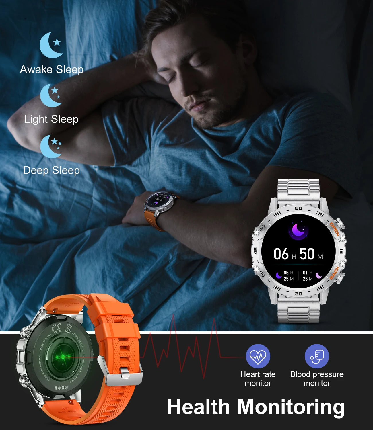 1.39" Bluetooth Call Smartwatch – Fitness & Heart Rate Tracker
