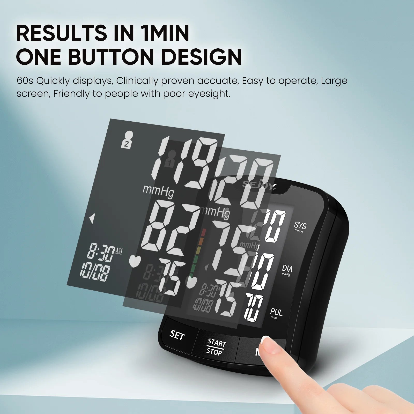 Digital Wrist Blood Pressure Monitor – Electronic Tonometer
