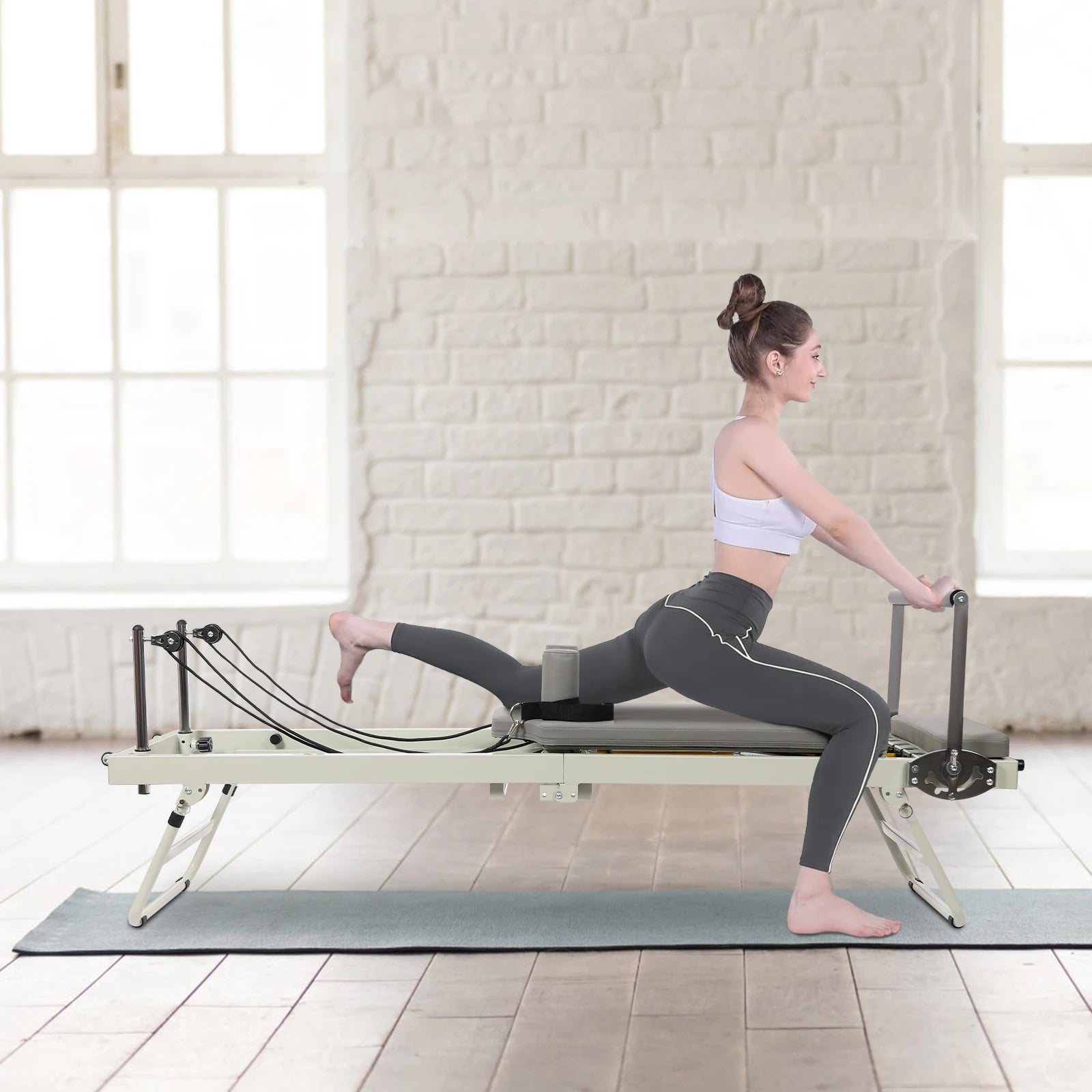 Foldable Steel Pilates Reformer Machine – Home & Office Fitness