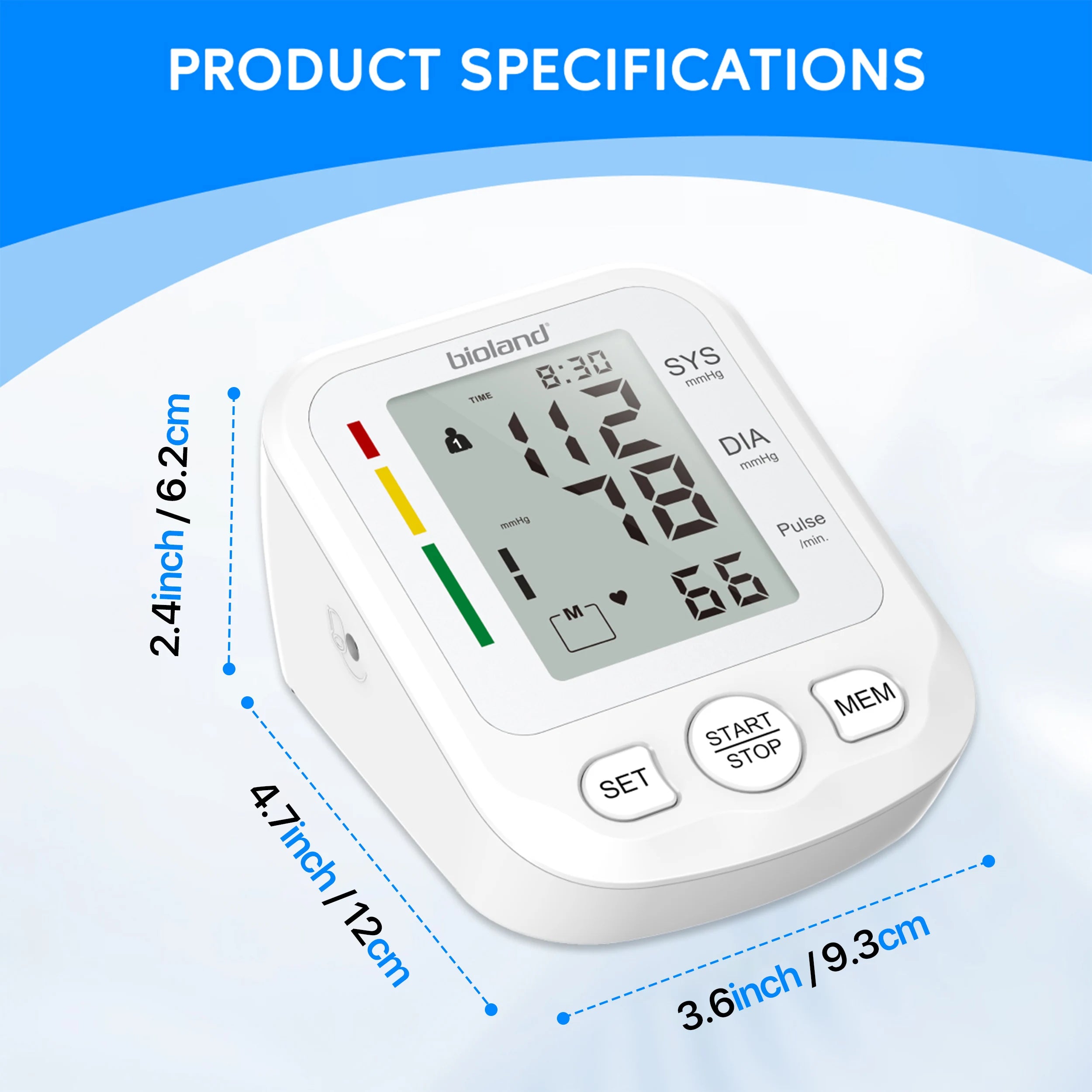 Automatic Upper Arm Blood Pressure Monitor – Digital Tensiometer