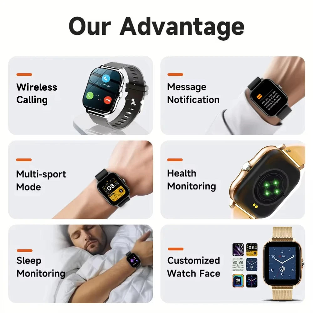 2025 Smart Watch – Full Touch Sports & Bluetooth Call
