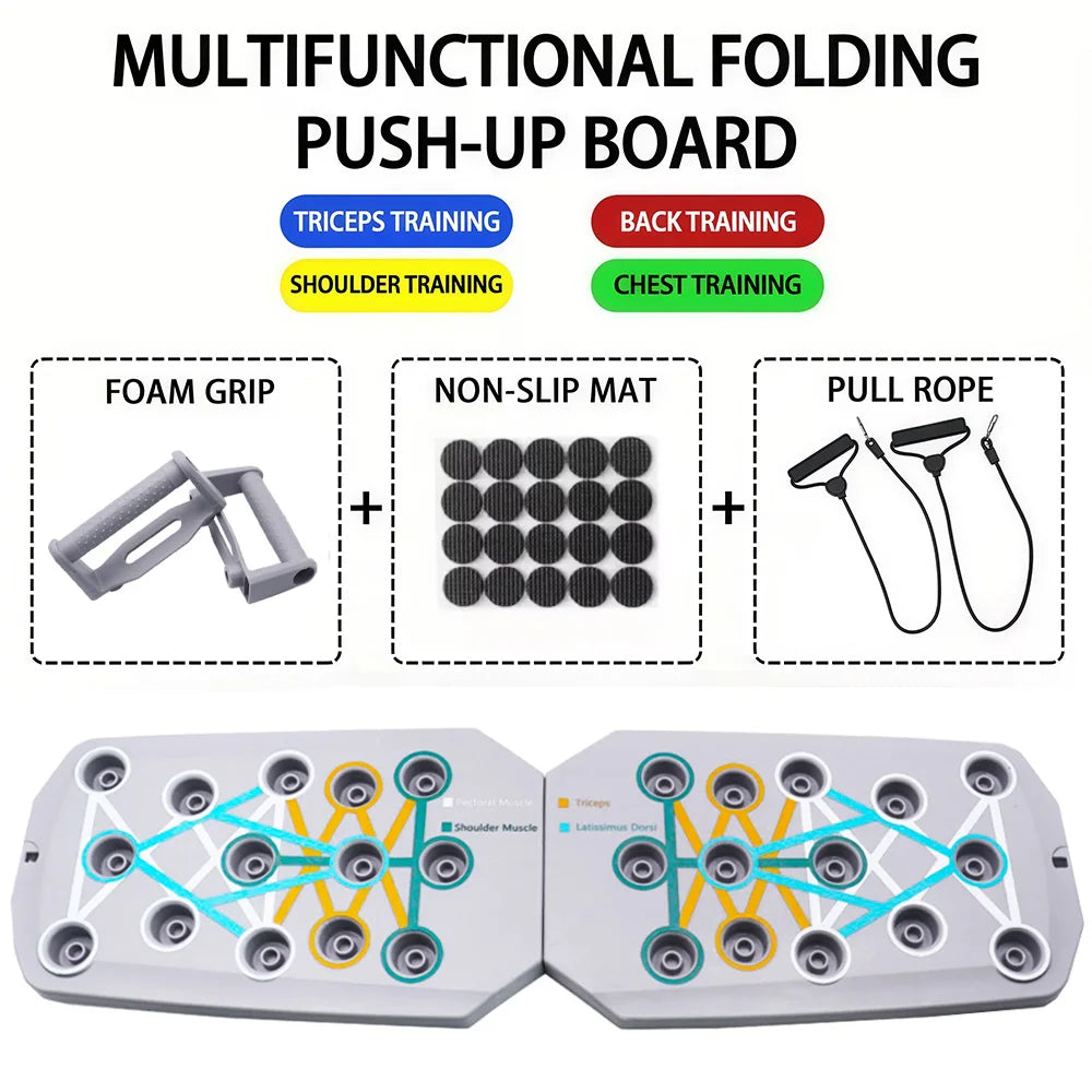Foldable Push-Up Board Set – Multifunctional Fitness Trainer