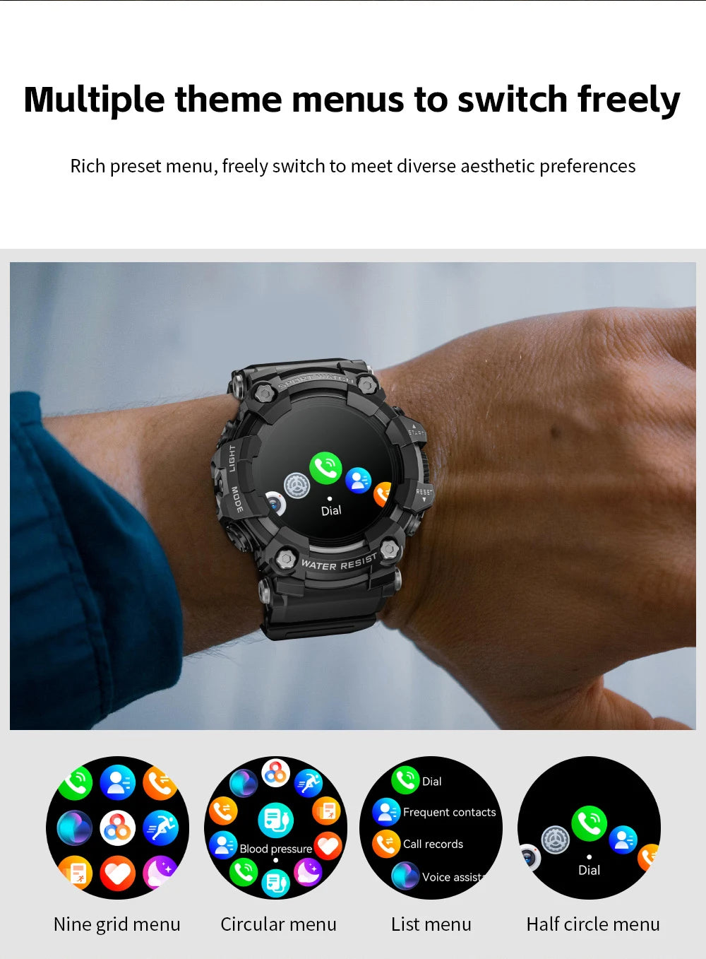 ATTACK-GT Sport Smartwatch – Waterproof Bluetooth & Fitness Tracker