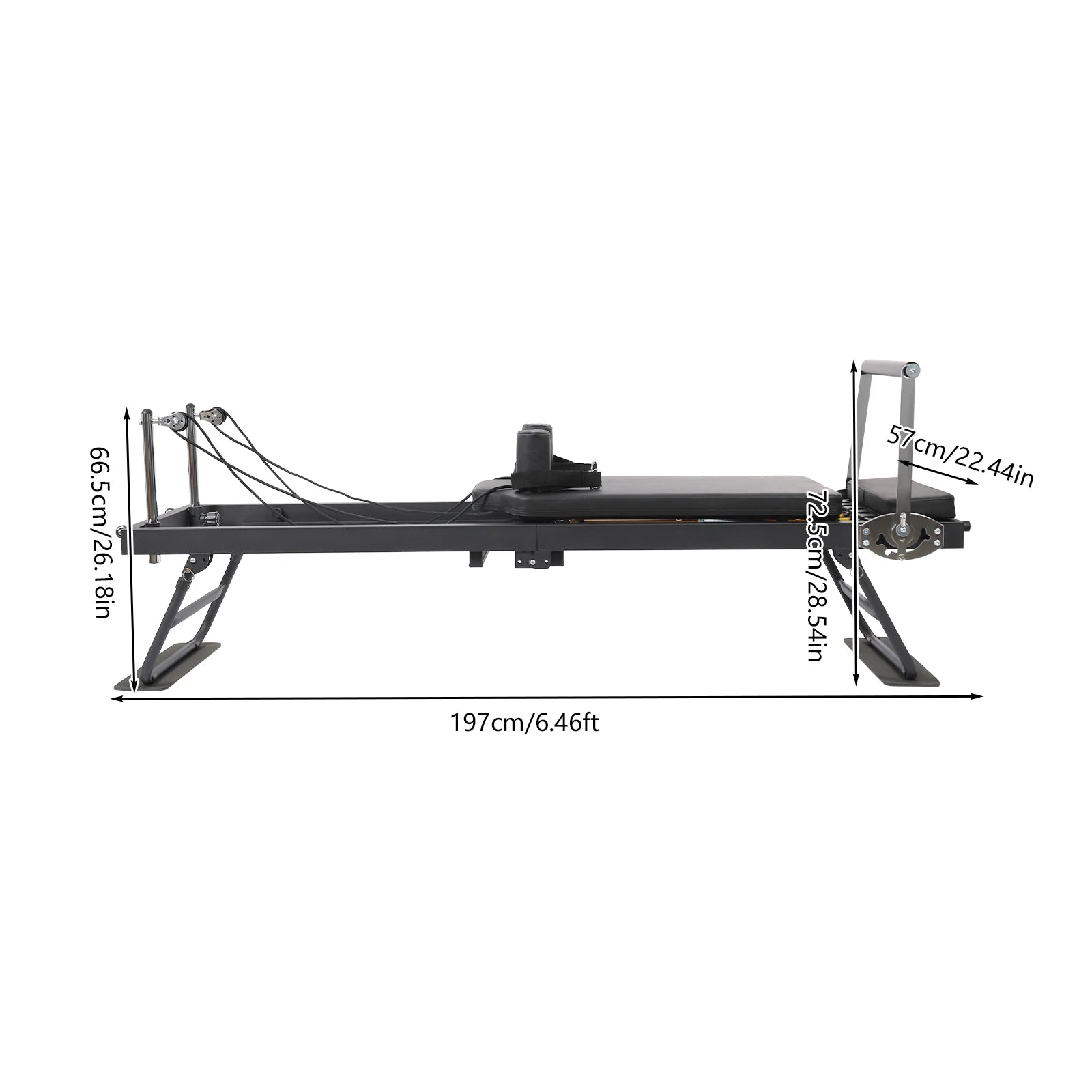 Foldable Steel Pilates Reformer Machine – Home & Office Fitness