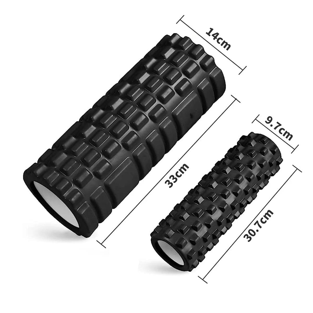 33cm Yoga Foam Roller – Muscle & Back Massage Grid