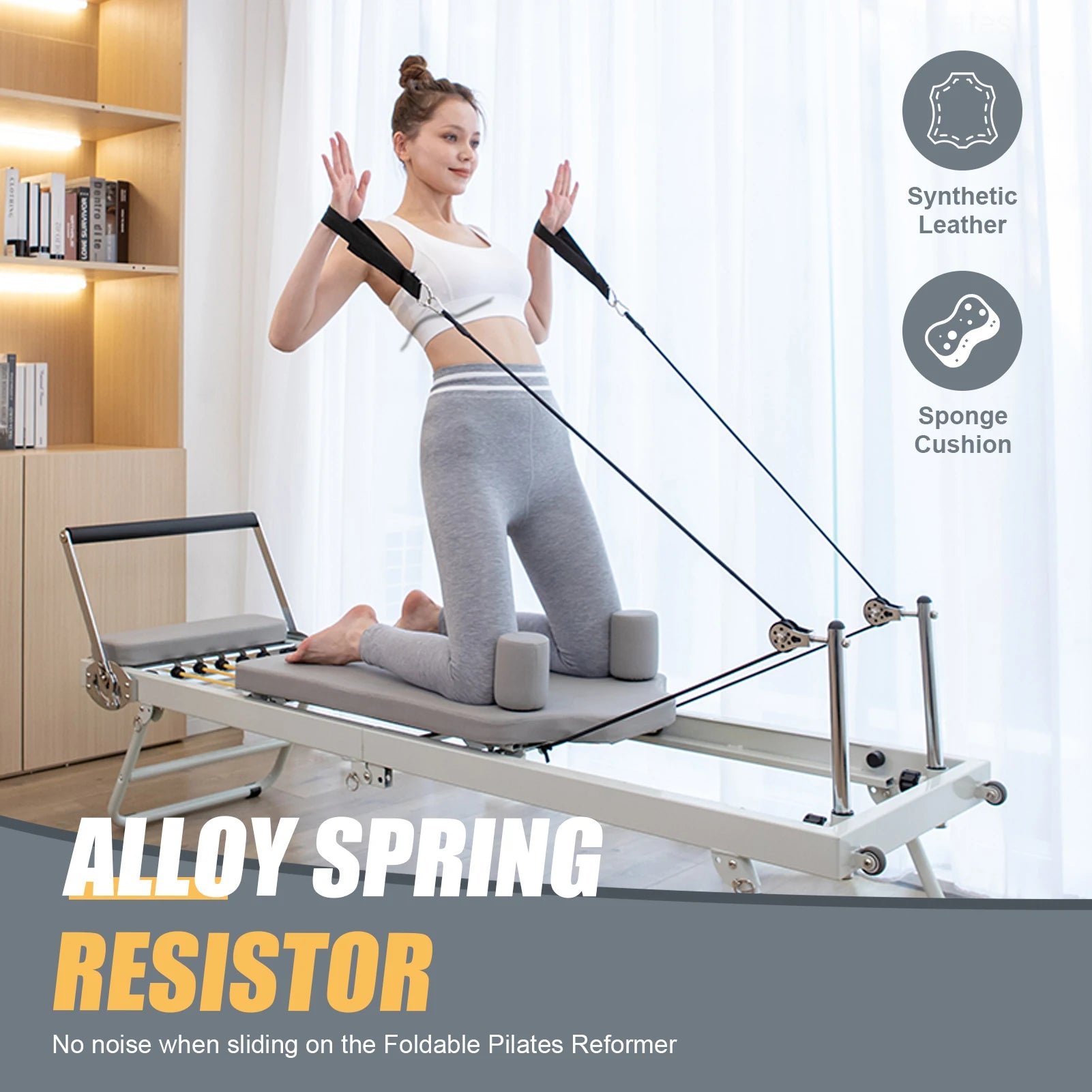 77.5" Pilates Reformer Machine – Alloy Spring Resistance