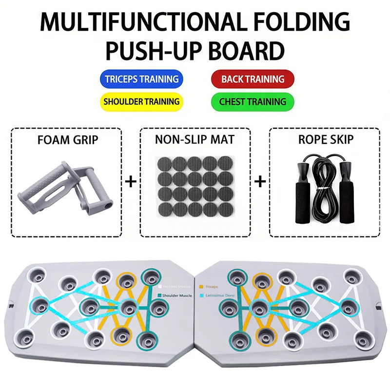 Foldable Push-Up Board Set – Multifunctional Fitness Trainer