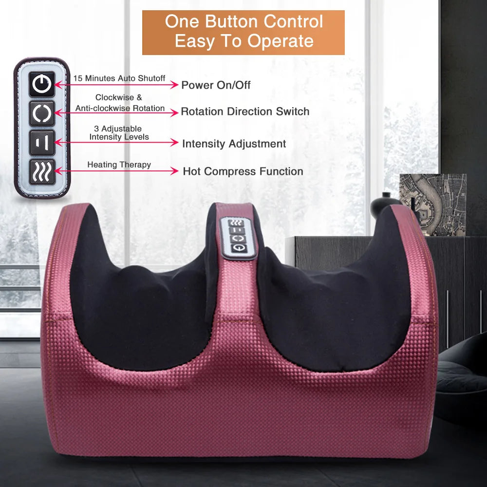 Electric Foot Massager – Shiatsu Hot Compression & Relaxation