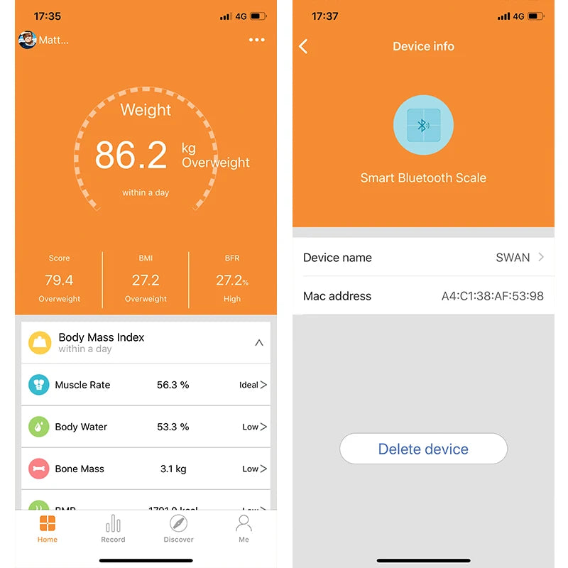 Bluetooth Body Fat Scale – Smart 150KG Weight & BMR Monitor