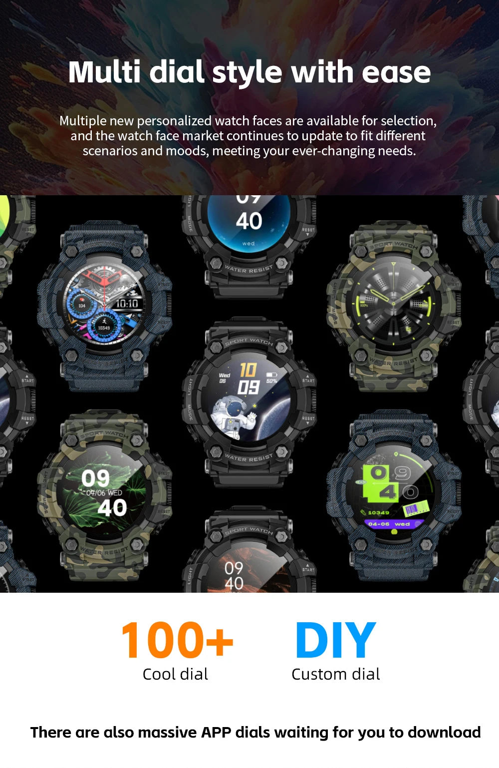 ATTACK-GT Sport Smartwatch – Waterproof Bluetooth & Fitness Tracker