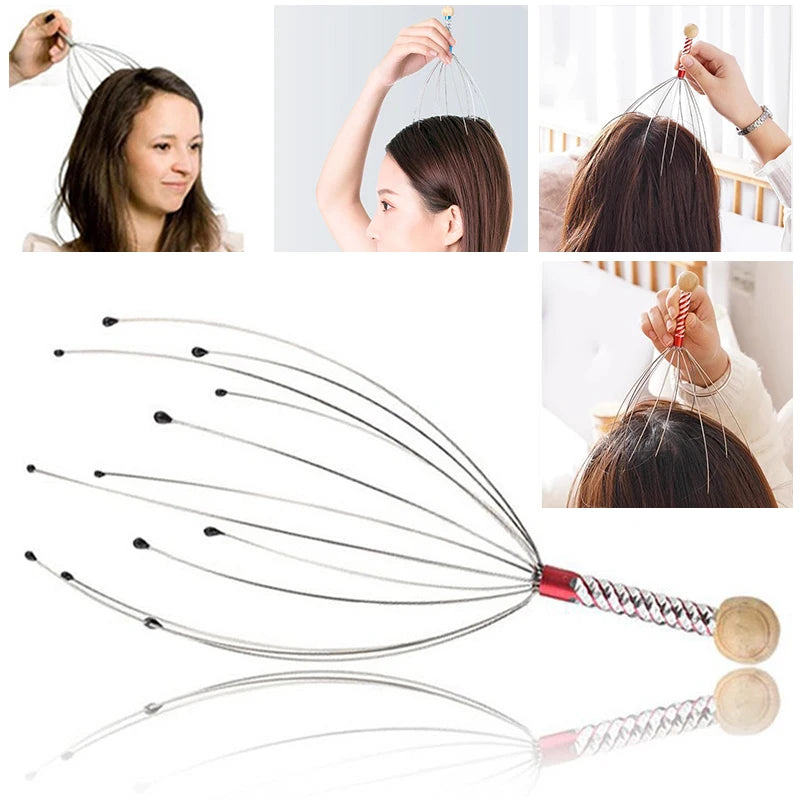 Octopus Head Massager – Stainless Steel Scalp Relaxer