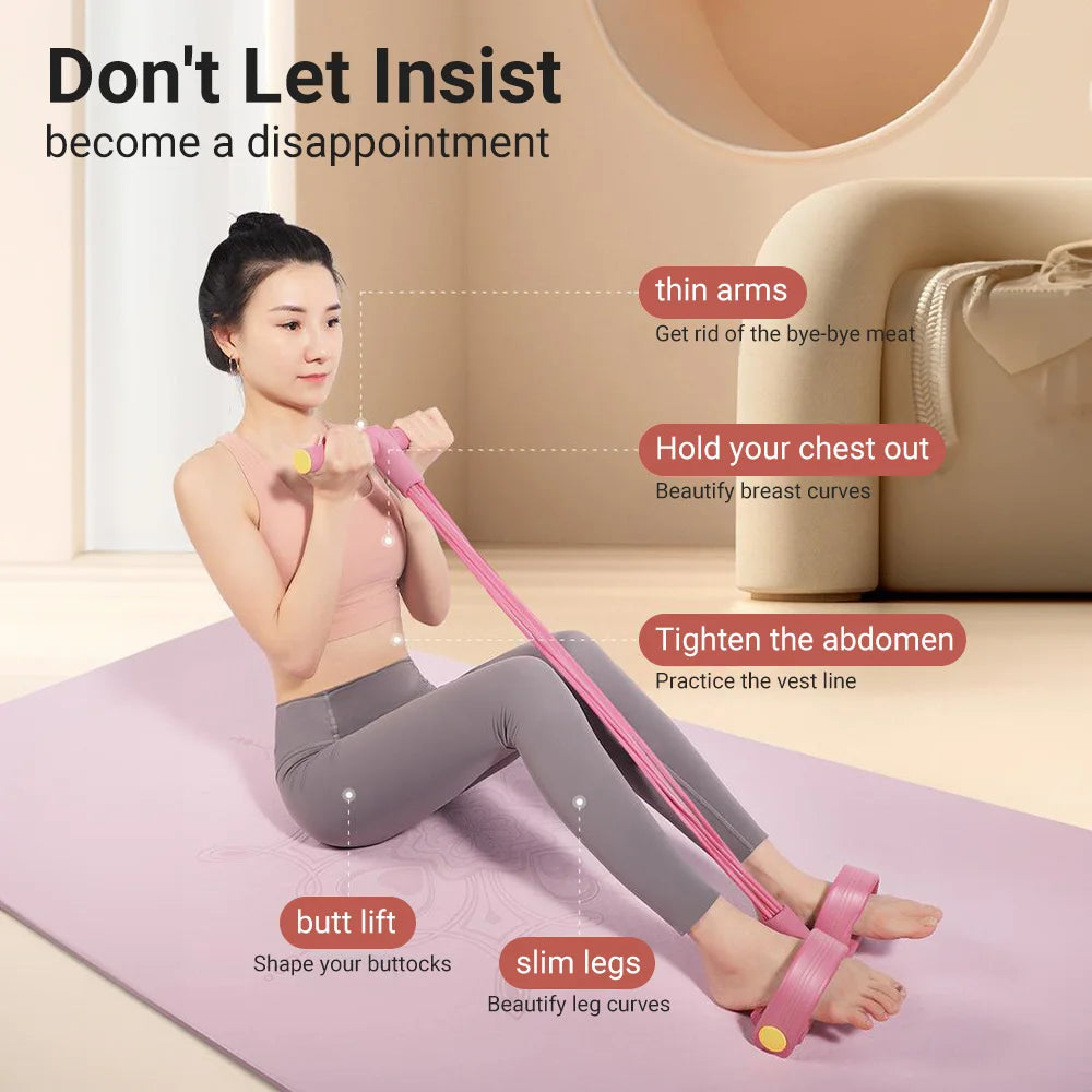 6-Tube Resistance Bands – Multi-Function Fitness & Yoga Rope