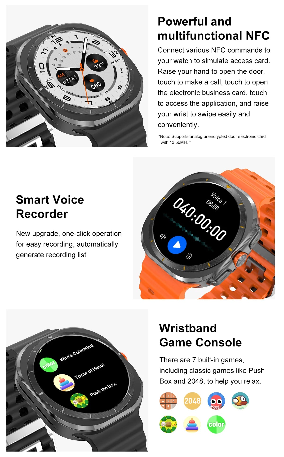 DT Watch 7 Ultra Smartwatch – 32GB, Video, GPS & Fitness Tracker