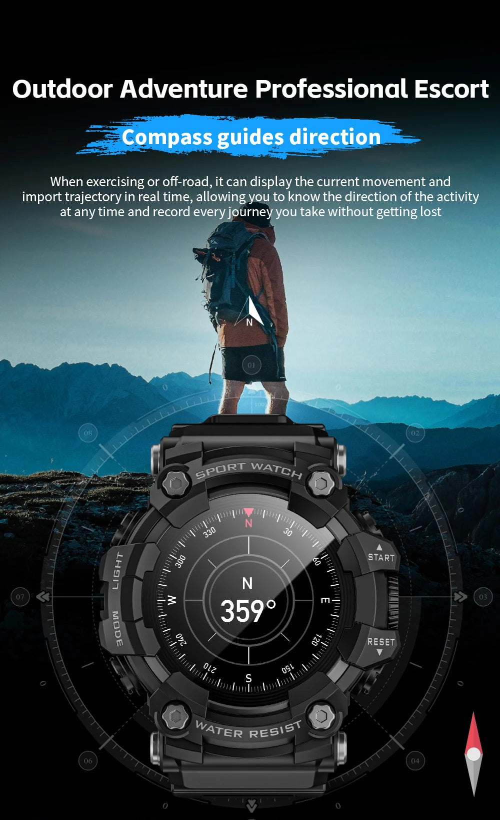 ATTACK-GT Sport Smartwatch – Waterproof Bluetooth & Fitness Tracker
