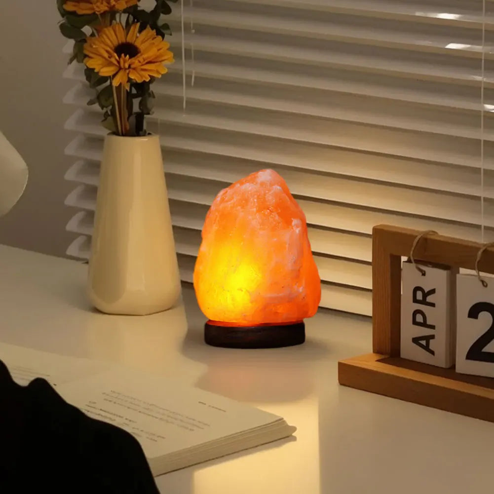 Himalayan Salt Lamp – LED Crystal Night Light