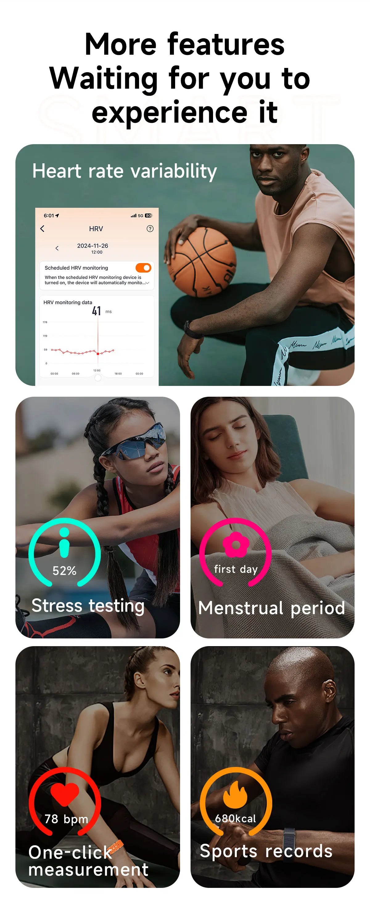 No-Screen Smartwatch – Men’s Outdoor Fitness & Heart Rate Monitor