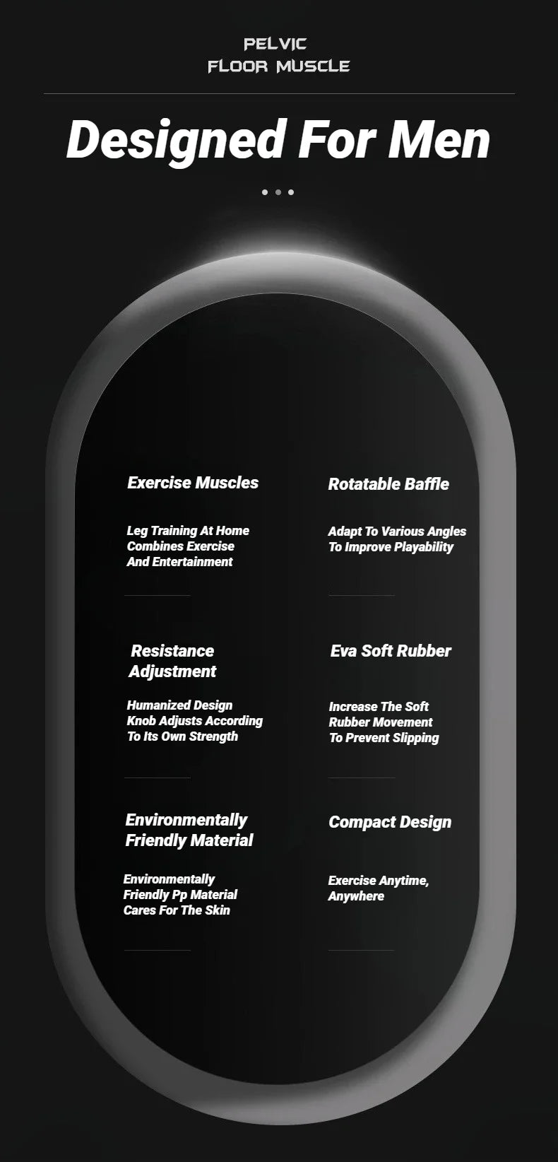 Kegel Pelvic Muscle Trainer – Home Fitness Equipment for Men