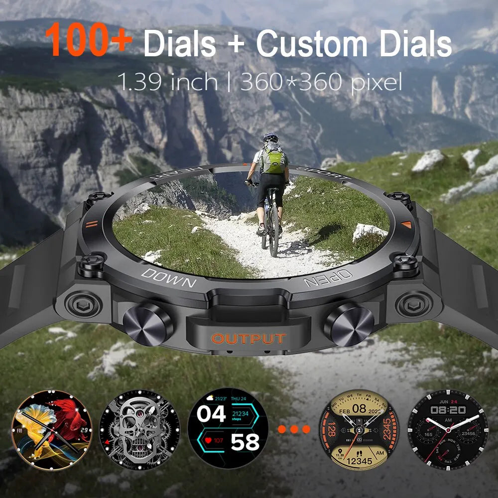 1.39" HD Bluetooth Smart Watch – Fitness & Heart Monitor