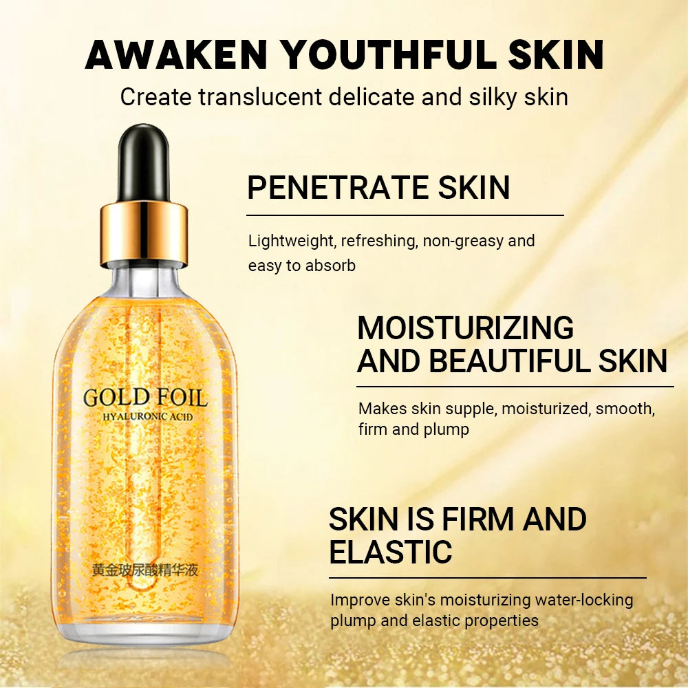 24K Gold Hyaluronic Acid Face Serum – Anti-Aging & Whitening 100ml