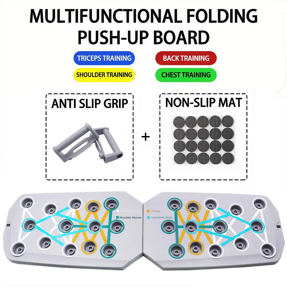 Foldable Push-Up Board Set – Multifunctional Fitness Trainer