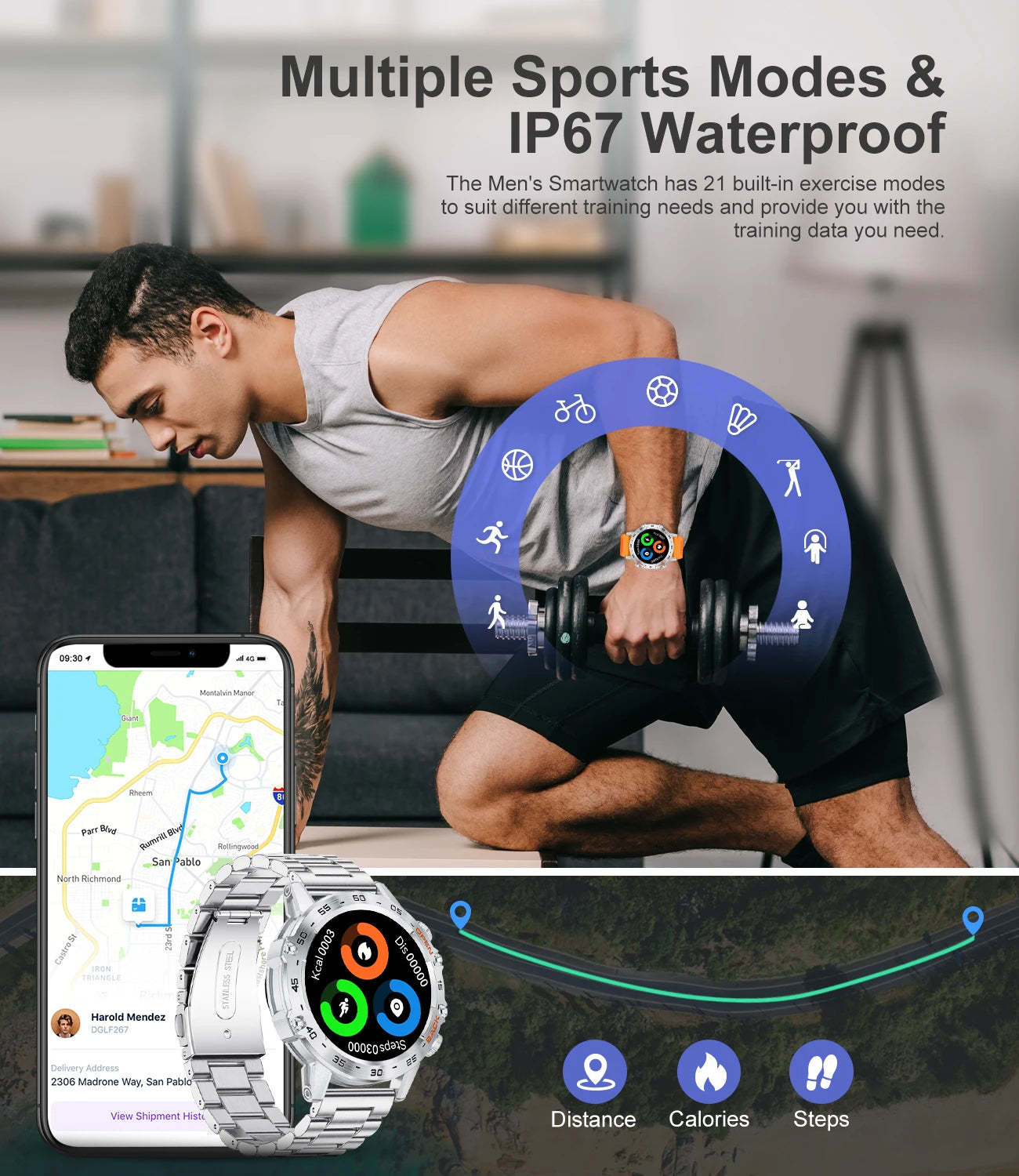 1.39" Bluetooth Call Smartwatch – Fitness & Heart Rate Tracker