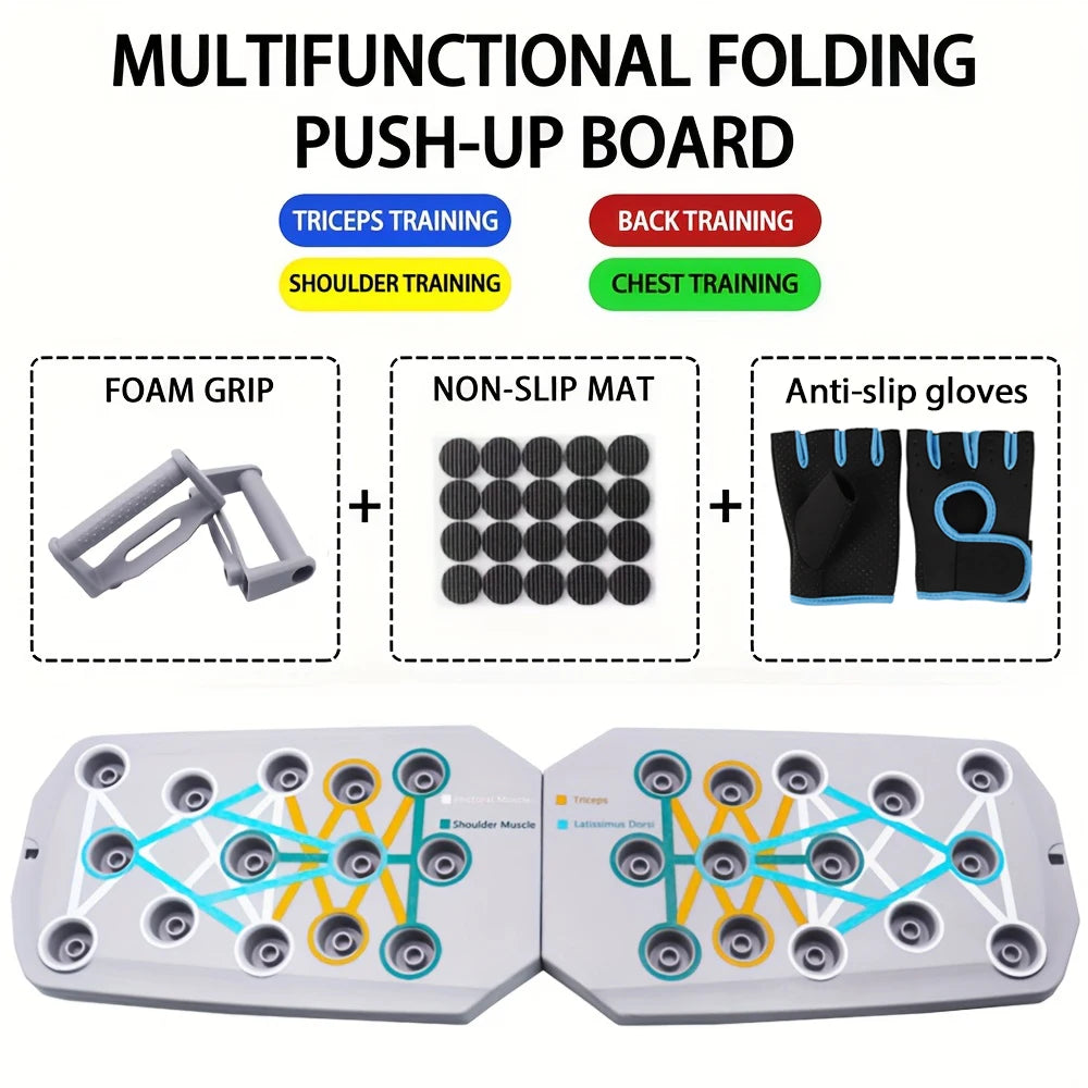 Foldable Push-Up Board Set – Multifunctional Fitness Trainer