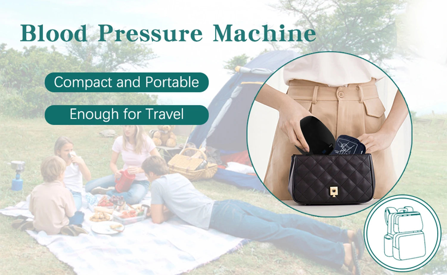 Portable Digital Arm Blood Pressure Monitor – LED Smart Display