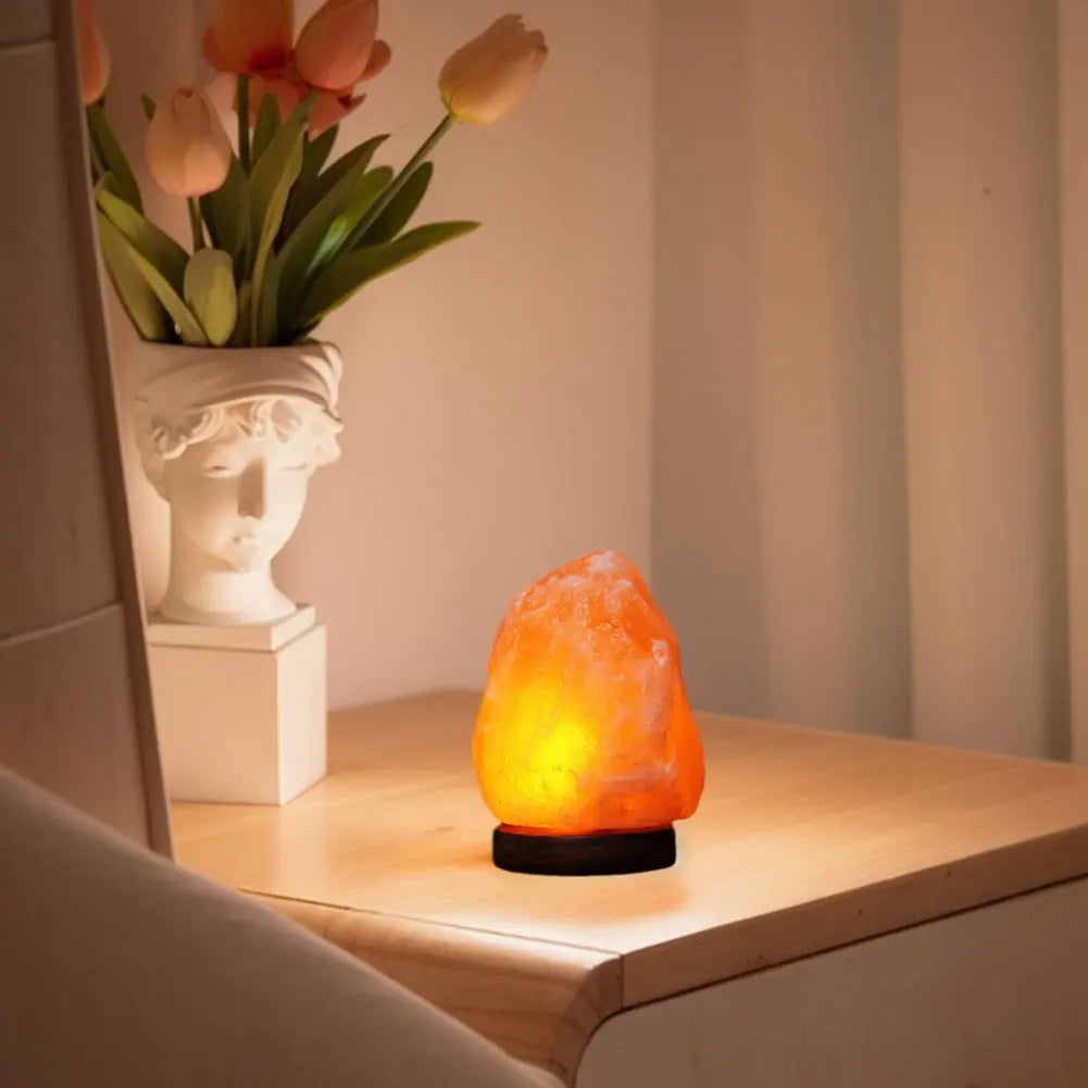 Himalayan Salt Lamp – LED Crystal Night Light