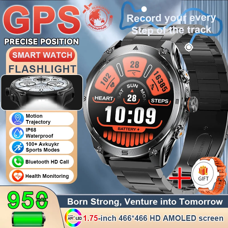 T-Rex 3 Ultra GPS Smartwatch – Military Outdoor Fitness Tracker