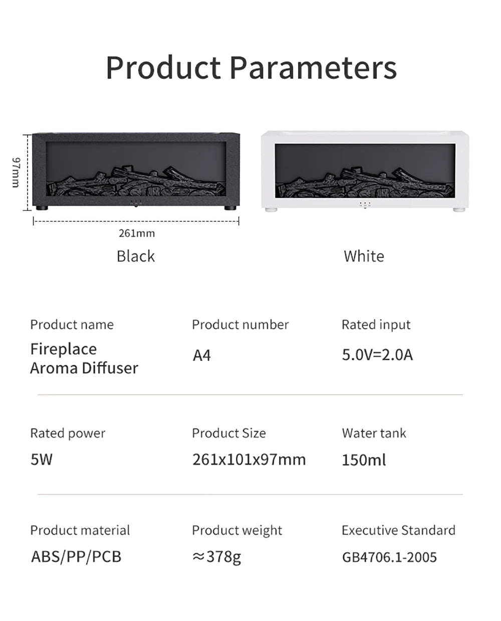 Aroma Air Humidifier – LED Essential Oil Diffuser with Remote