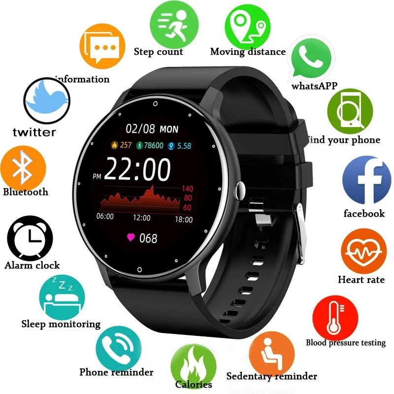 ZL02 Smart Watch – Full Touch Screen & Bluetooth 5.2