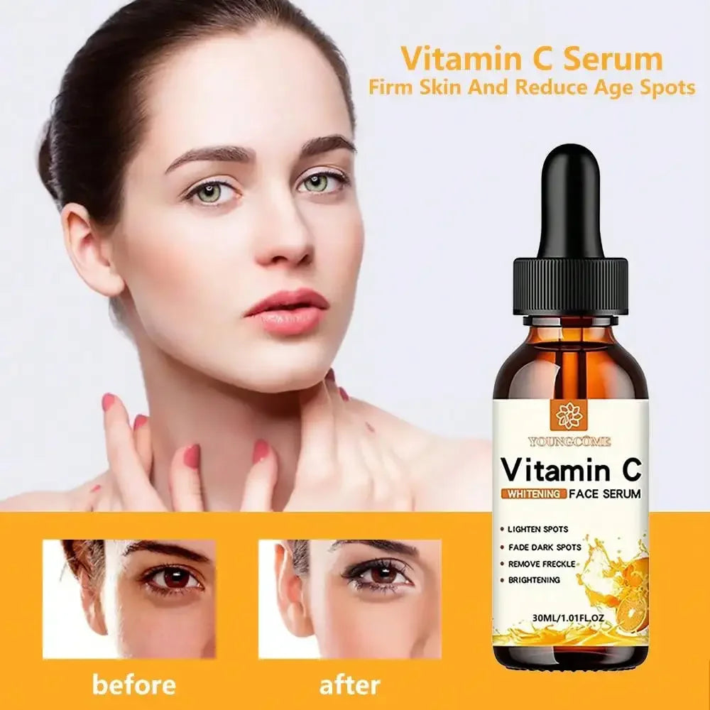 Vitamin C Facial Essence Contains Hyaluronic Acid Dark Spot Remover Moisturizing Repair Anti-aging Essence Facial Skin Care 30ml Active