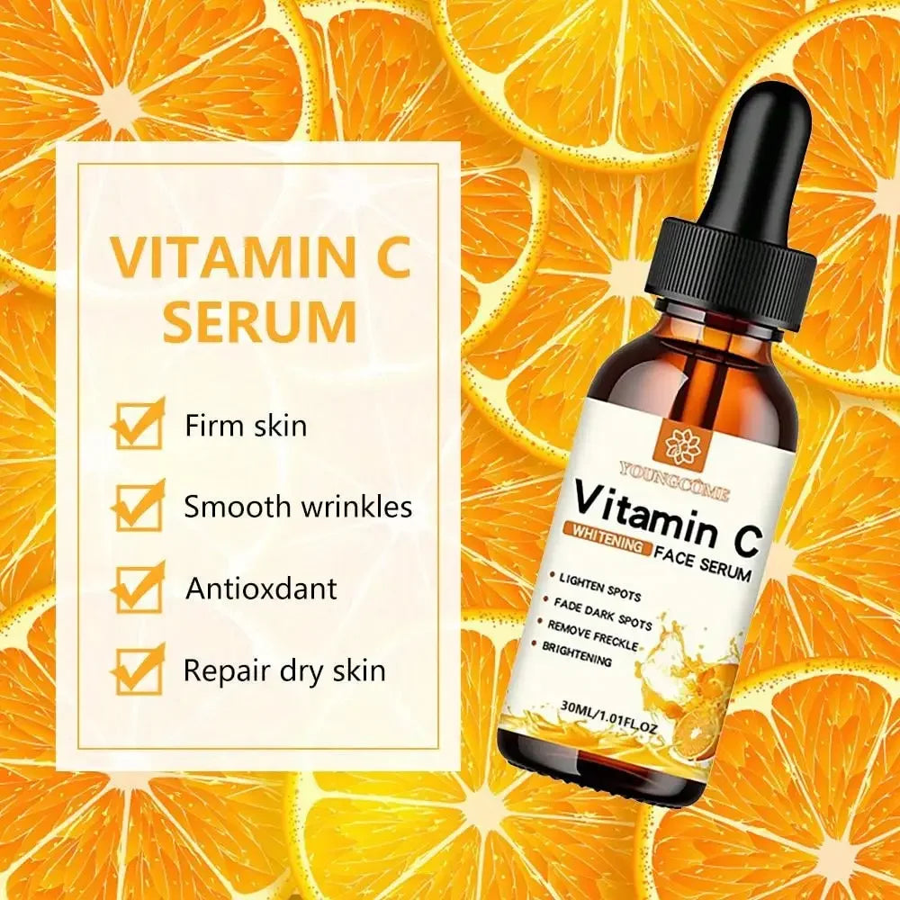 Vitamin C Facial Essence Contains Hyaluronic Acid Dark Spot Remover Moisturizing Repair Anti-aging Essence Facial Skin Care 30ml Active