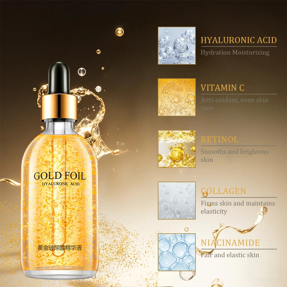24K Gold Hyaluronic Acid Face Serum – Anti-Aging & Whitening 100ml